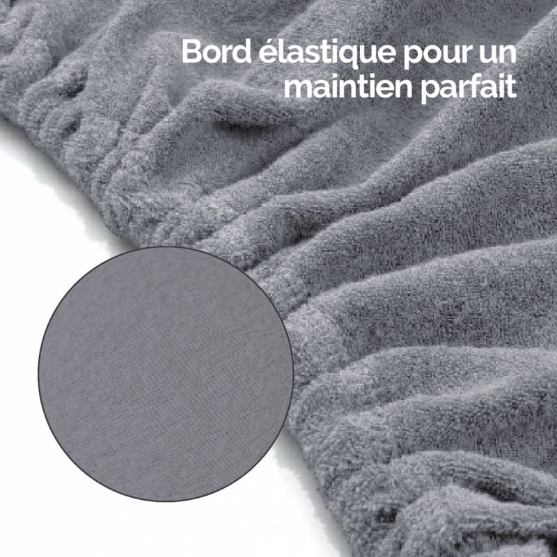 Drap-housse pour table de massage - Éponge - Gris