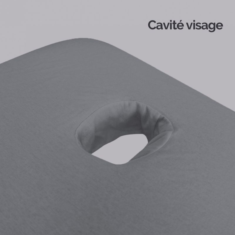 Drap-housse pour table de massage - Éponge - Gris
