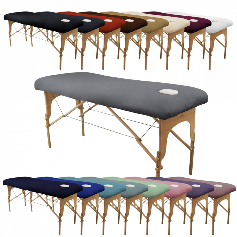 Drap-housse pour table de massage - Éponge - Gris