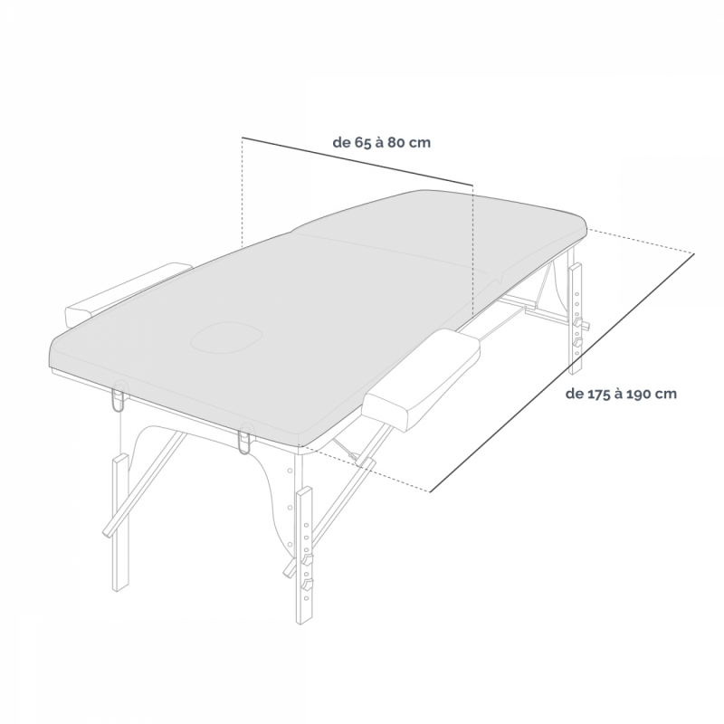 Drap-housse pour table de massage - Éponge - Rose pastel