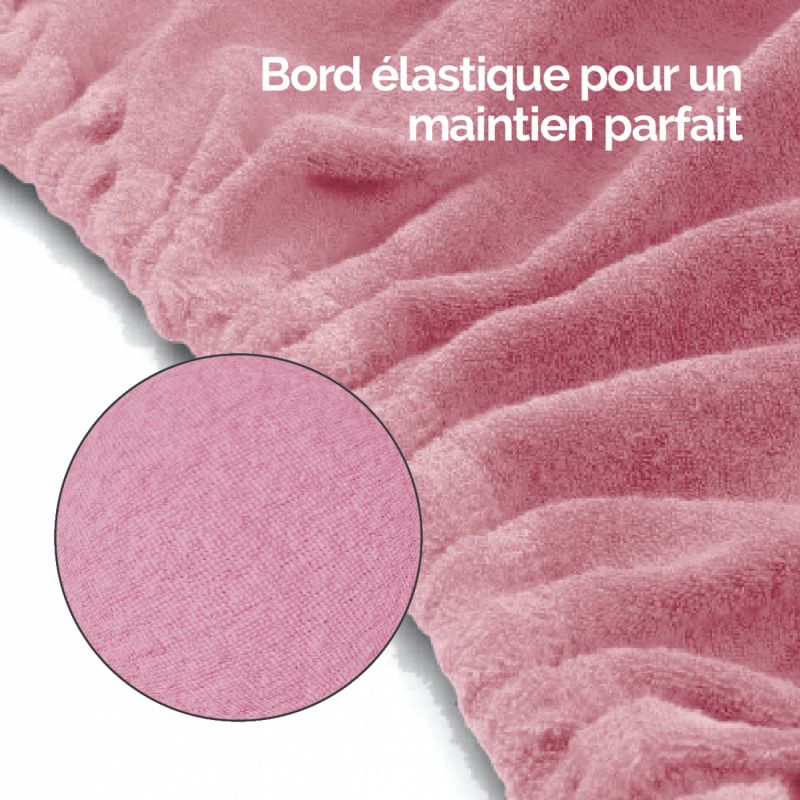 Drap-housse pour table de massage - Éponge - Rose pastel