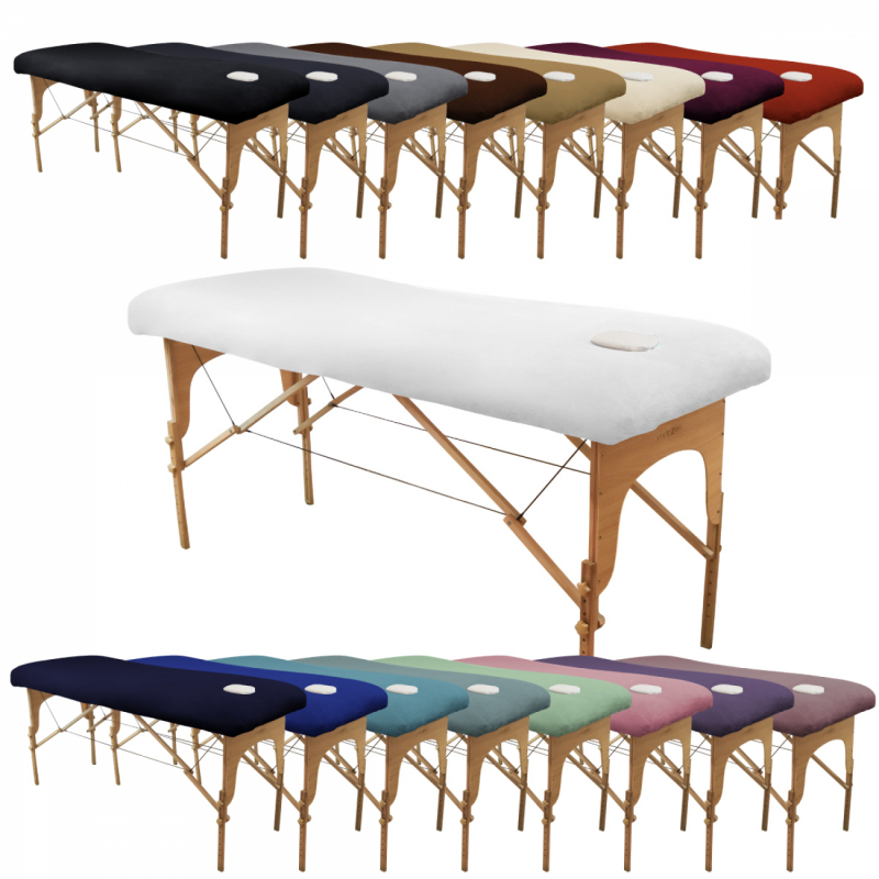Drap-housse pour table de massage - Éponge - Blanc