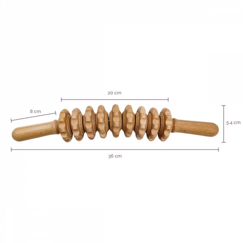 Rouleau de massage incurvé - Bois