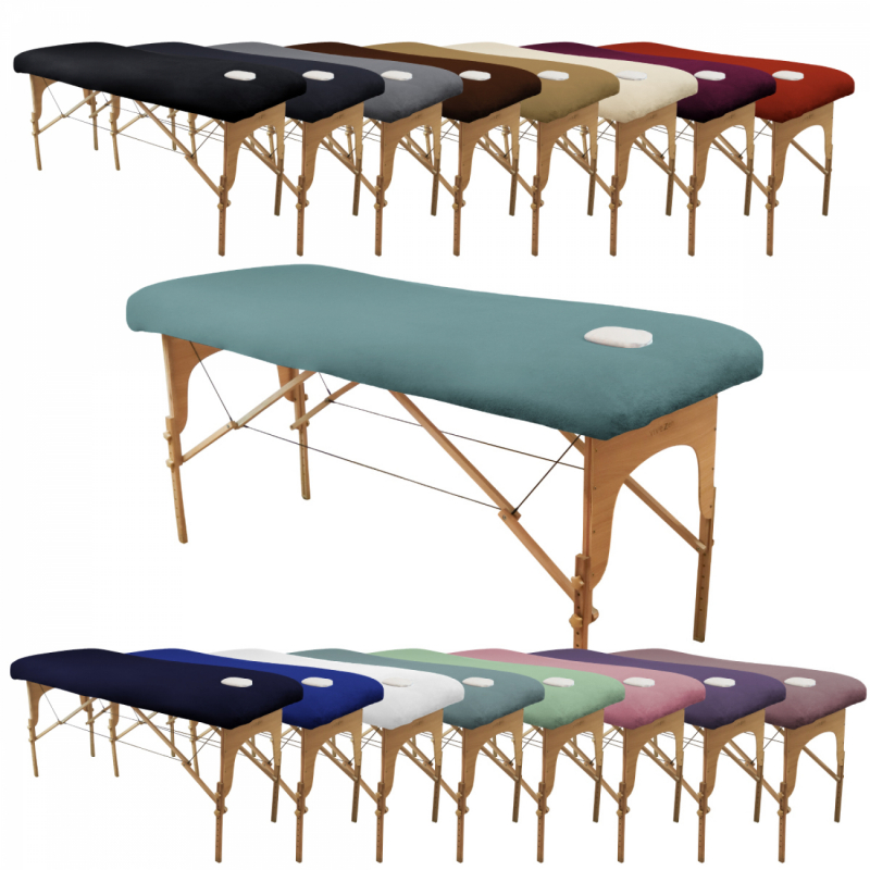 Drap-housse pour table de massage - Éponge - Bleu pastel