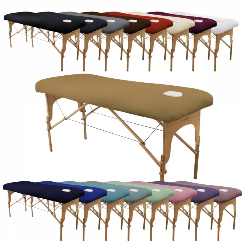 Drap-housse pour table de massage - Éponge - Marron clair
