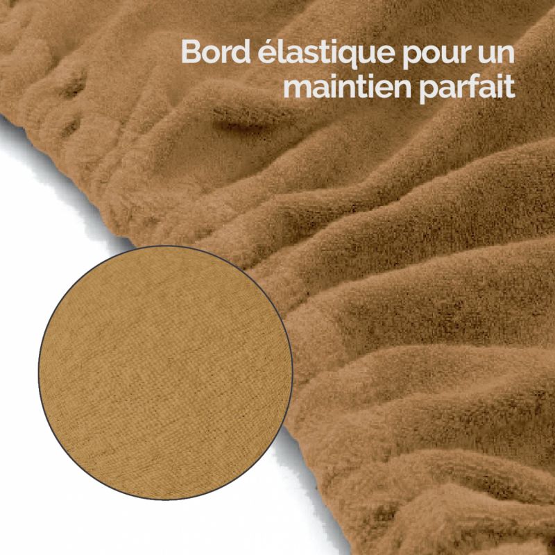 Drap-housse pour table de massage - Éponge - Marron clair