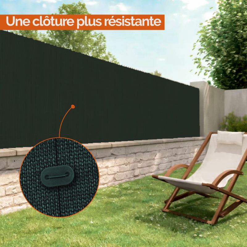 Lot de 10 kits de fixation pour brise vue - Vert