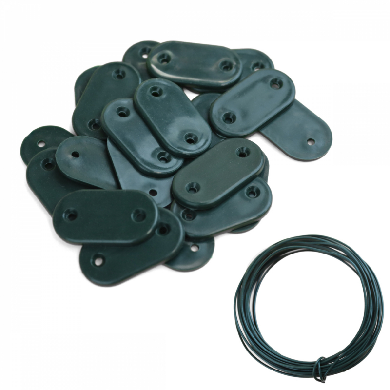 Lot de 30 kits de fixation pour brise vue - Vert
