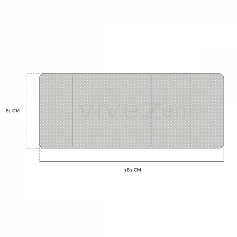 Tapis de yoga pliable - 61 x 183 cm - Noir