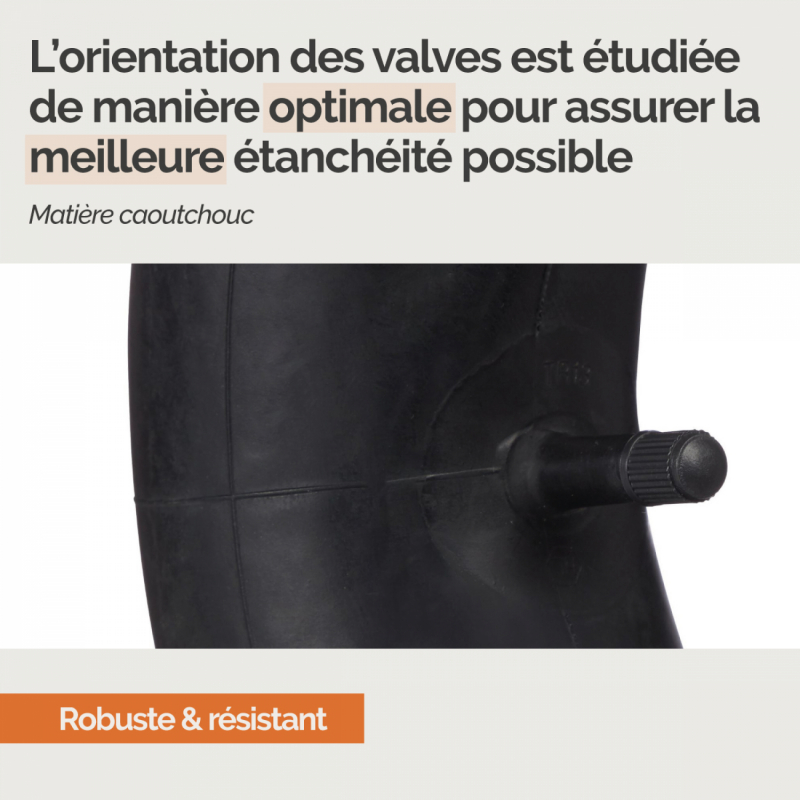 Chambre à air - 4.8 / 4.00 - 8 avec valve droite