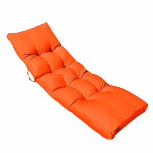 Coussin pour bain de soleil capitonné - 185 x 60 cm - Orange