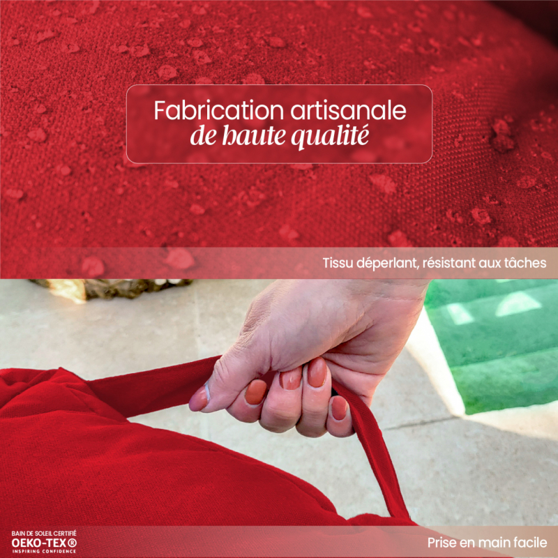 Kit de coussins capitonnés pour palette - Rouge