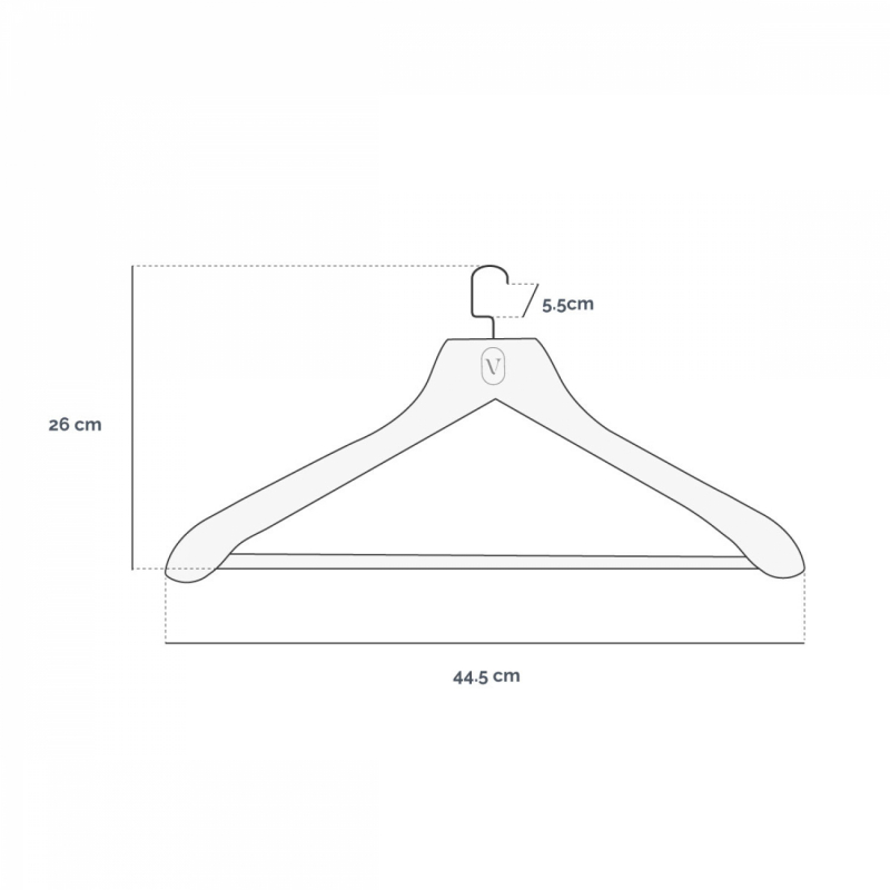 Lot de 4 cintres pour manteau adulte premium - Noir