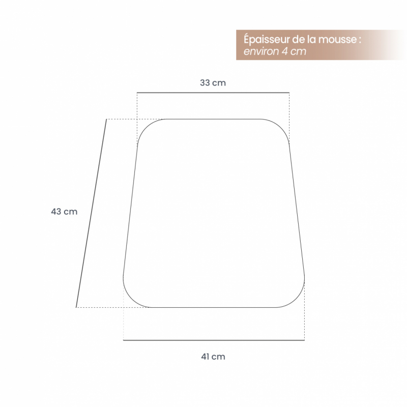 Lot de 4 galettes déhoussables pour chaise - Jaune