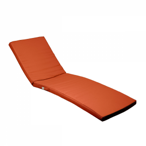 Coussin pour bain de soleil déhoussable - 183 x 60 cm - Terracotta