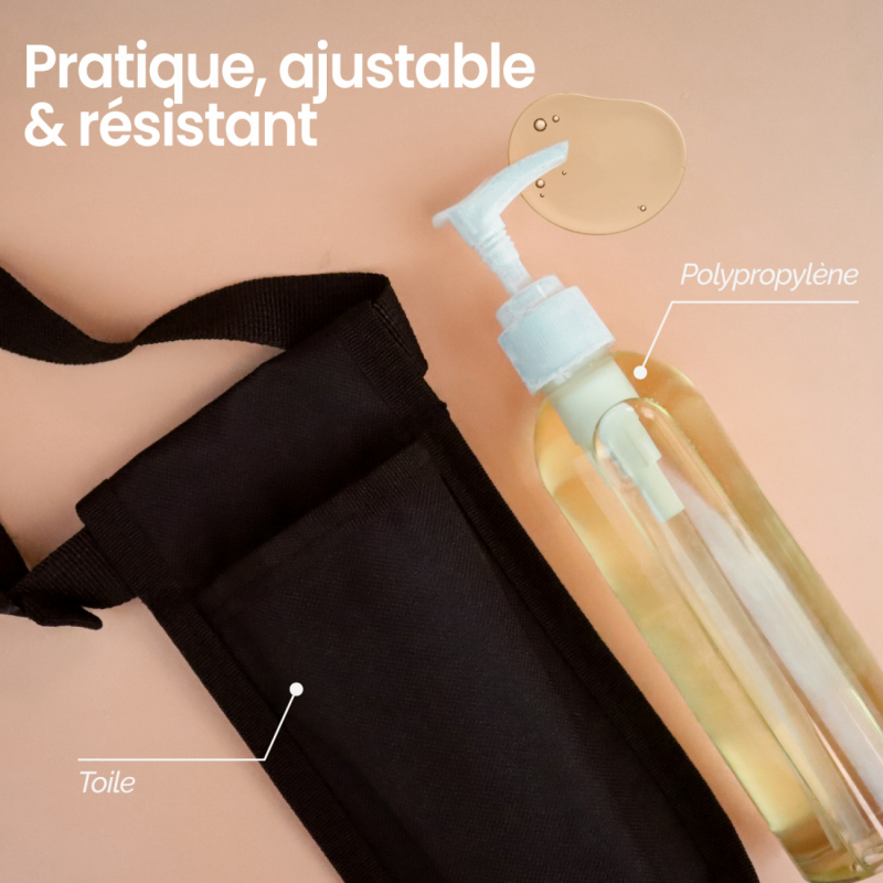 Porte-bouteille avec flacon huile de massage - 250 ml
