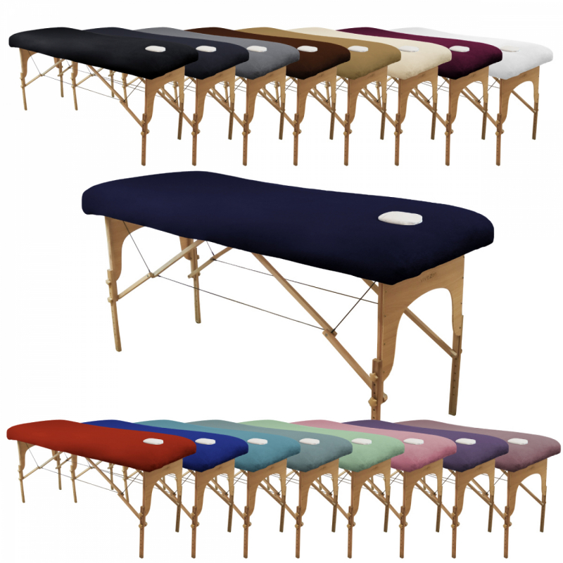 Drap-housse pour table de massage - Éponge - Bleu marine