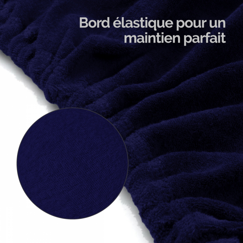Drap-housse pour table de massage - Éponge - Bleu marine