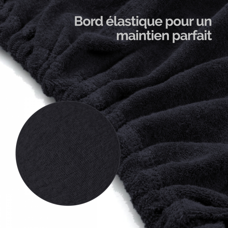 Drap-housse pour table de massage - Éponge - Gris anthracite