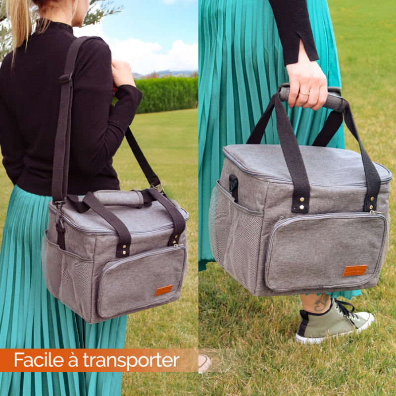 Sac isotherme - 16 Litres - Gris