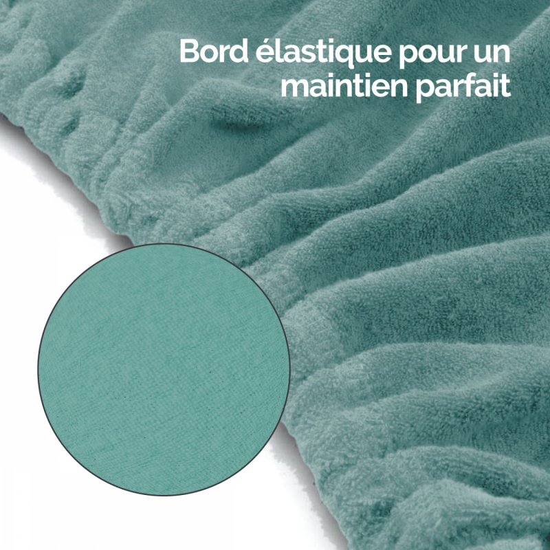 Drap-housse pour coussin demi rond - Éponge - Bleu pastel