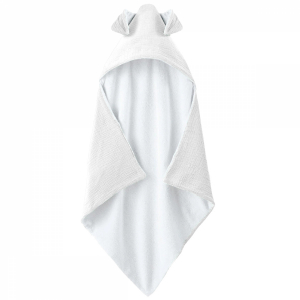 Cape de bain - 100 x 100 cm - Lapin - Blanc