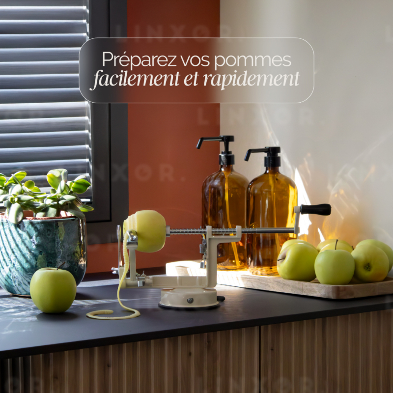 Épluche pomme - 3 en 1 - Beige