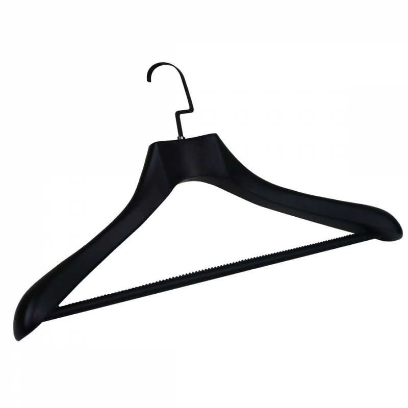 Lot de 12 cintres pour manteau adulte premium - Noir