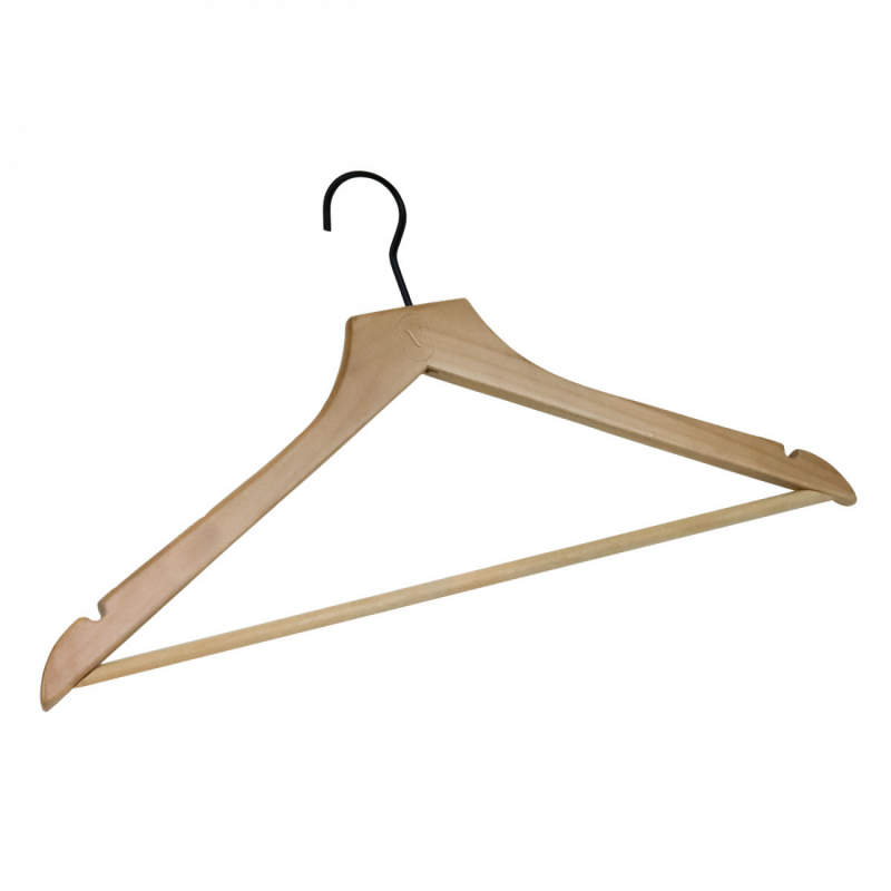 Lot de 40 cintres pour adulte premium - Bois clair