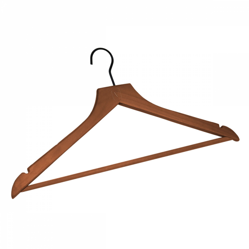 Lot de 40 cintres pour adulte premium - Bois foncé