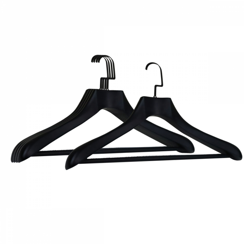 Lot de 8 cintres pour manteau adulte premium - Noir