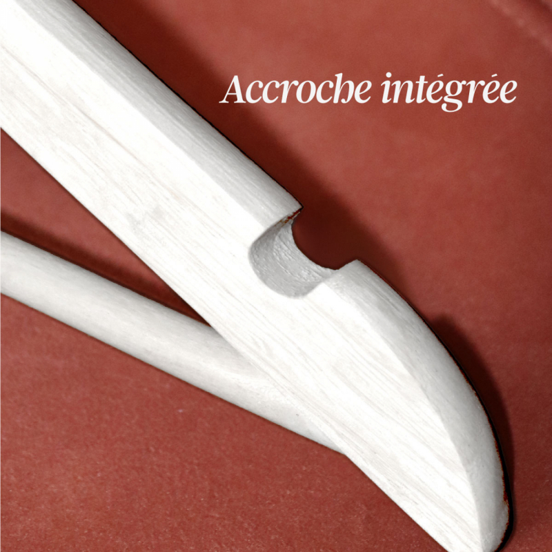 Lot de 20 cintres pour enfant premium - Blanc