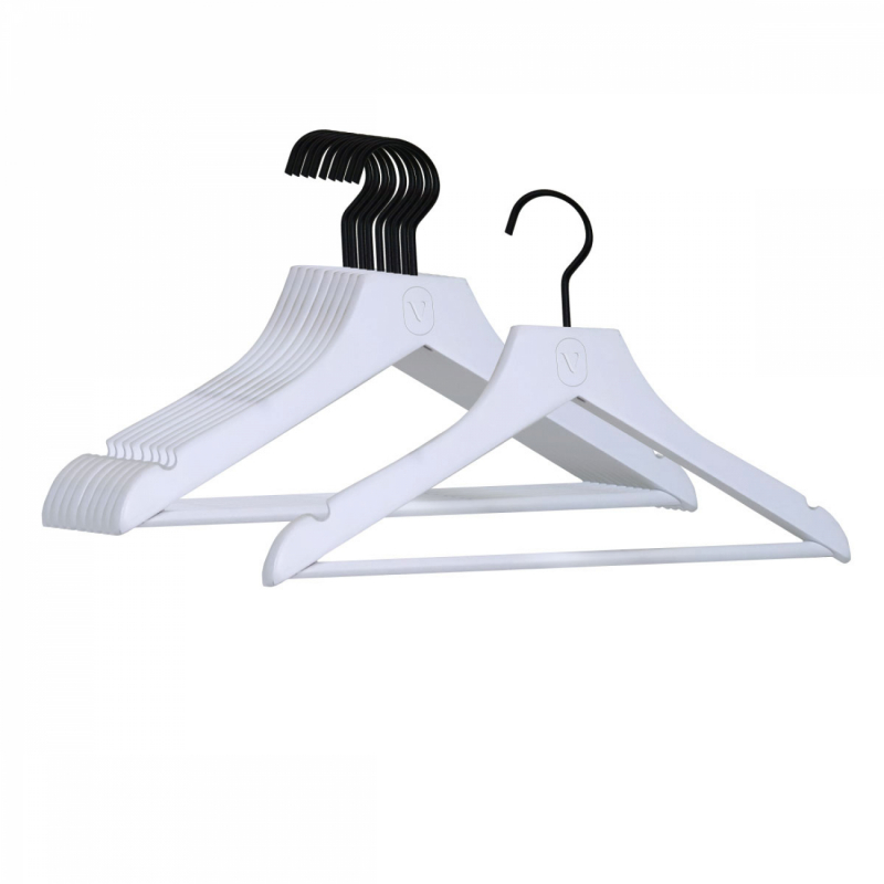 Lot de 20 cintres pour enfant premium - Blanc