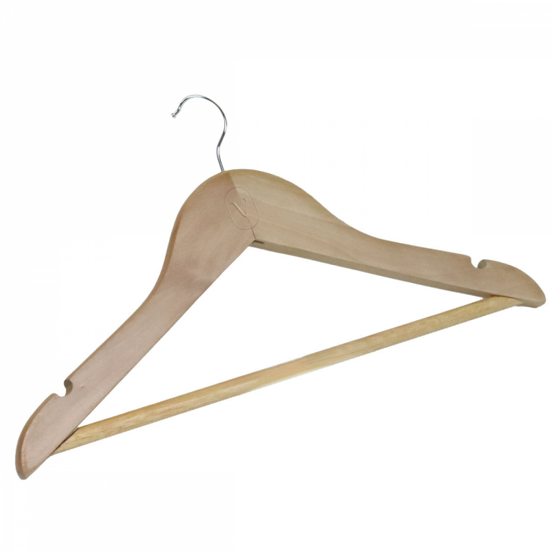 Lot de 20 cintres pour enfant - Bois clair