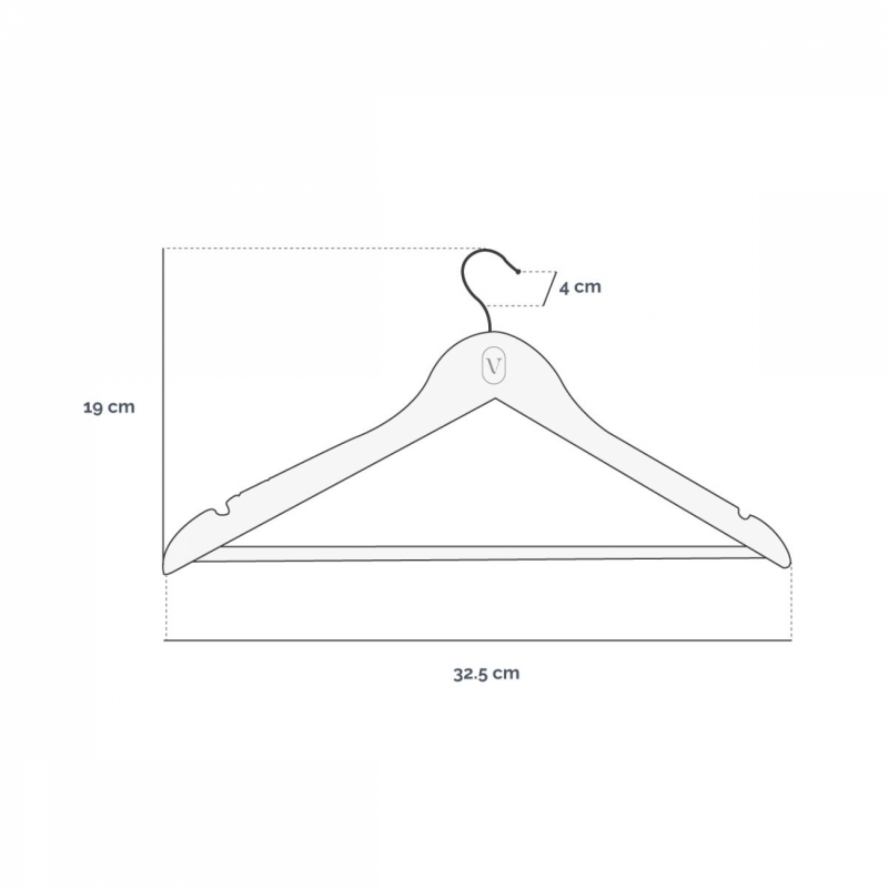 Lot de 20 cintres pour enfant - Bois clair