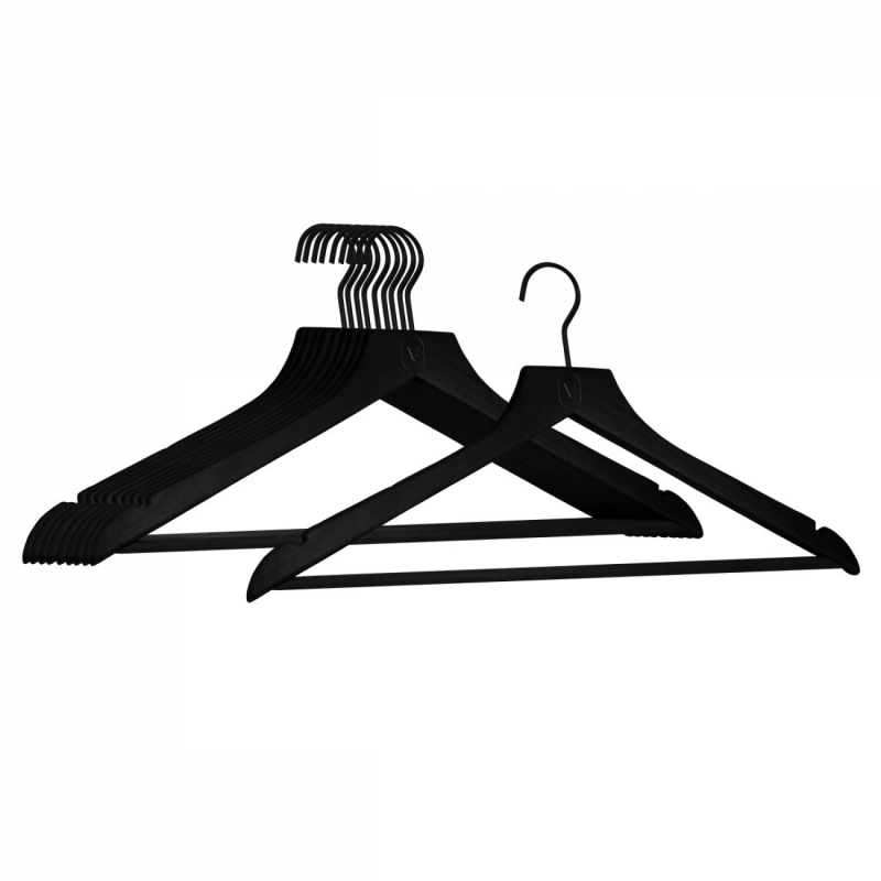 Lot de 40 cintres pour adulte premium - Noir
