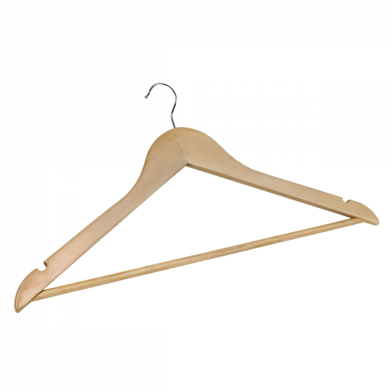 Lot de 40 cintres pour adulte - Bois clair
