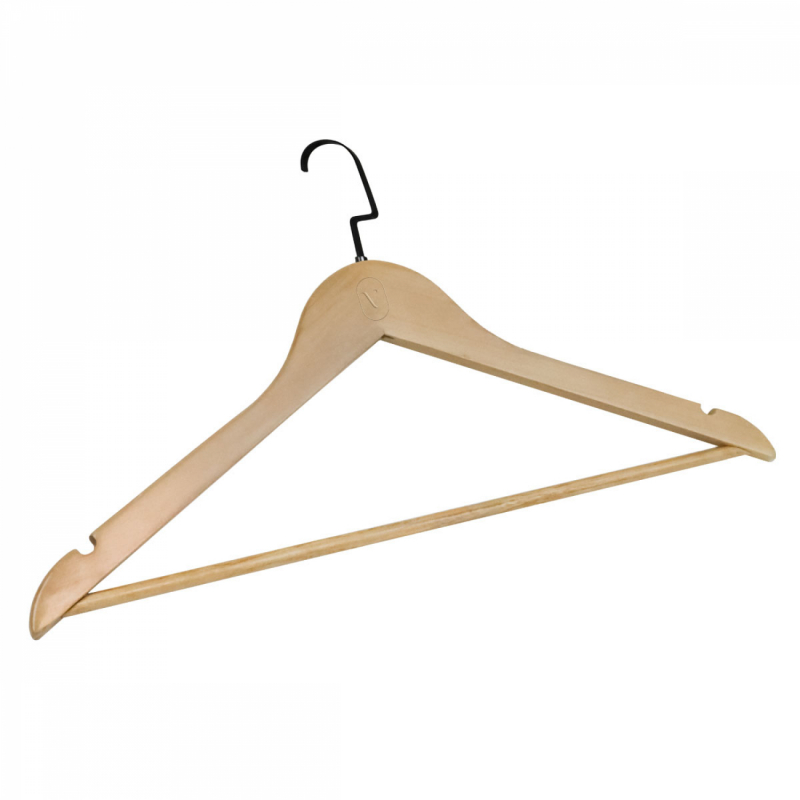 Lot de 20 cintres pour adulte premium + - Bois clair