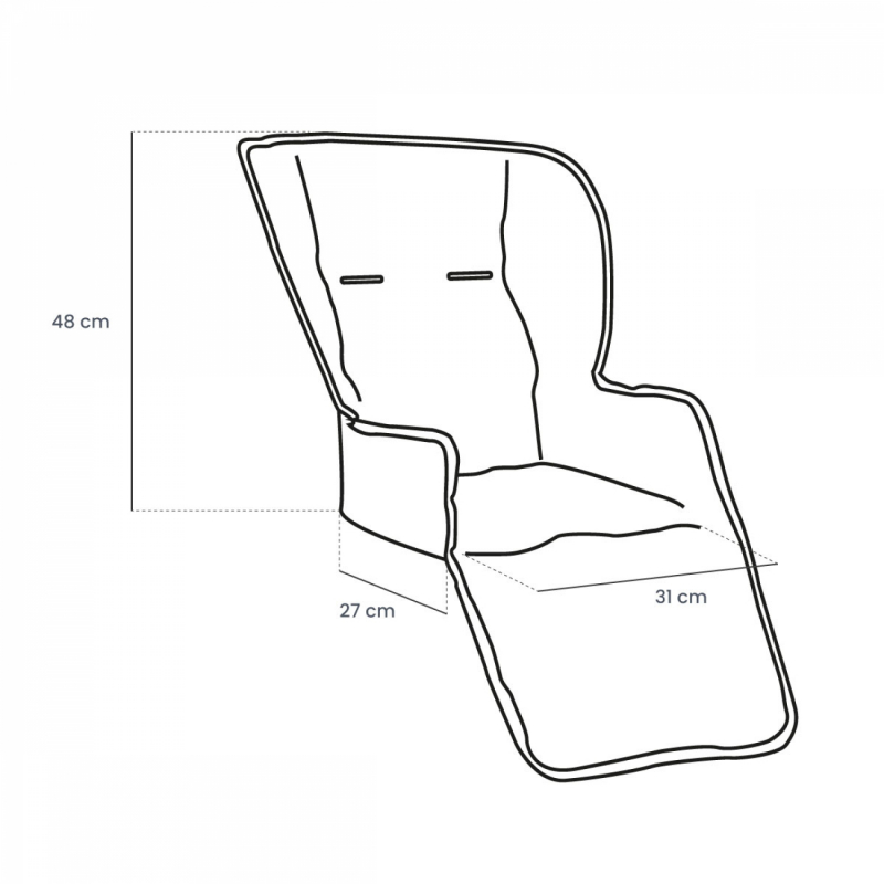 Housse d'assise pour chaise haute Ptit - Marin
