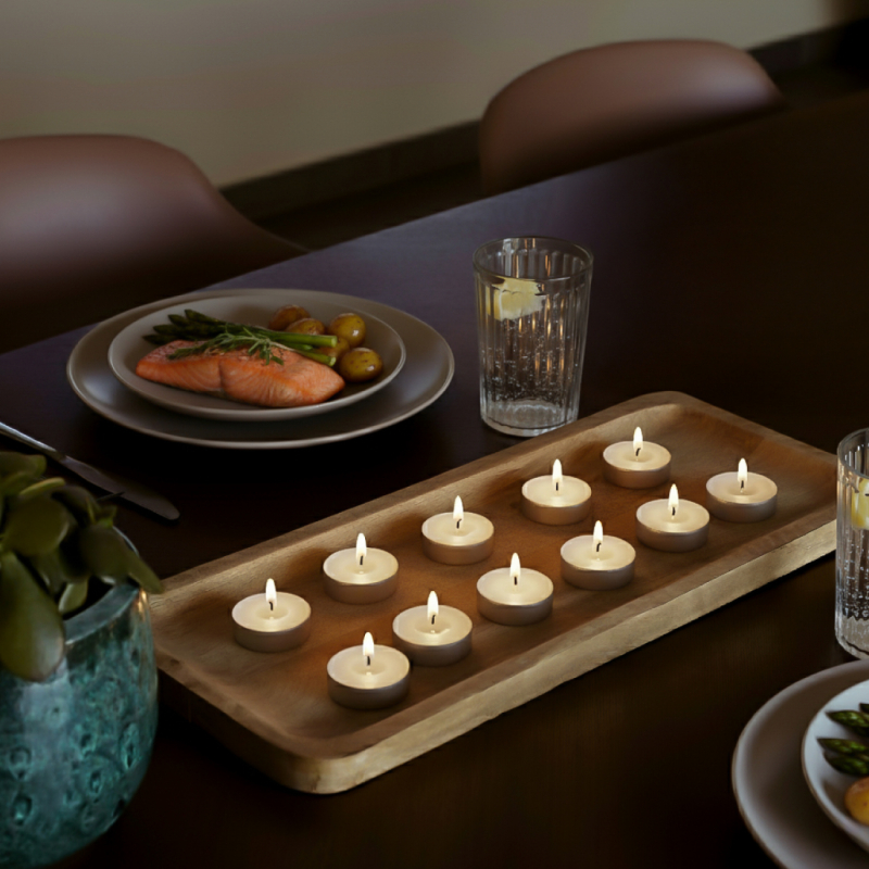 Lot de 200 bougies chauffe-plat - 4 h - Blanc