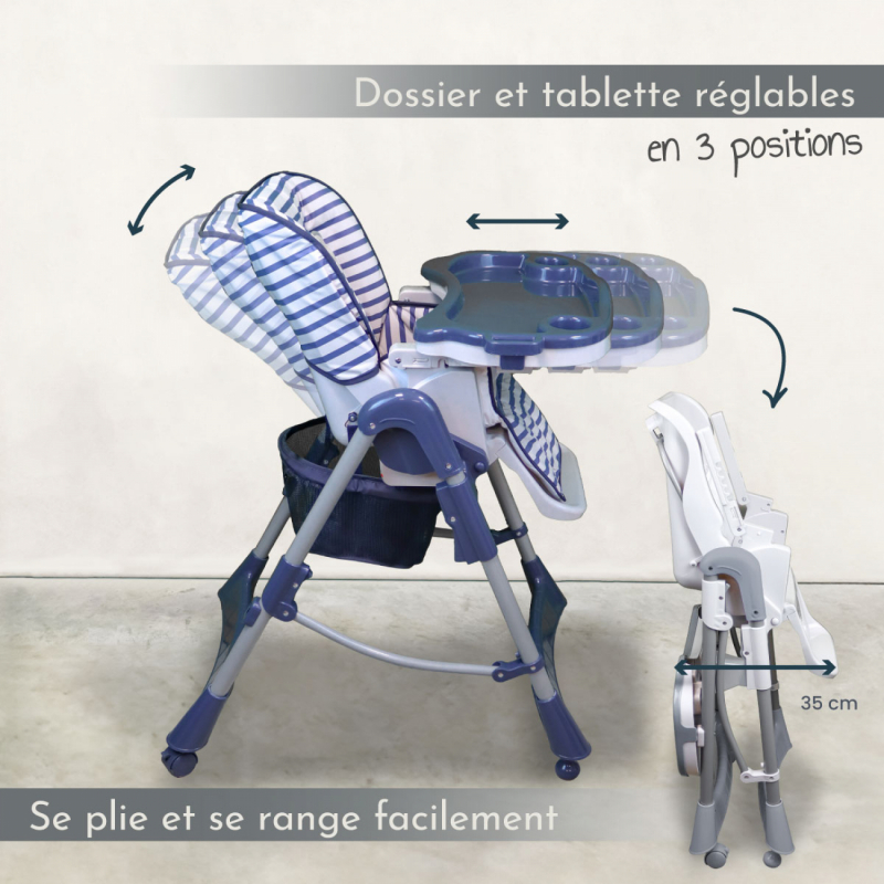 Chaise haute Ptit - Marin