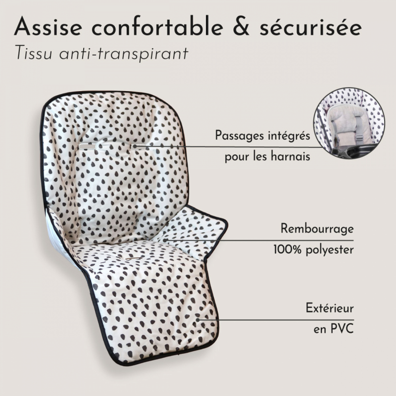 Housse d'assise pour chaise haute Ptit - Cléo