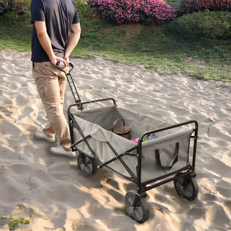 Chariot de transport pliable - 90 Kg - Gris