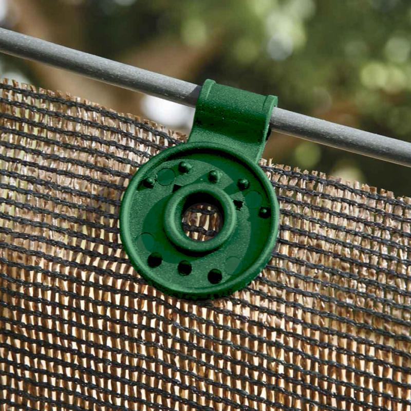 Lot de 50 clips de fixation pour brise vue - Vert