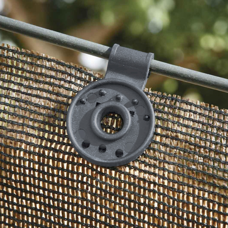 Lot de 50 clips de fixation pour brise vue - Gris