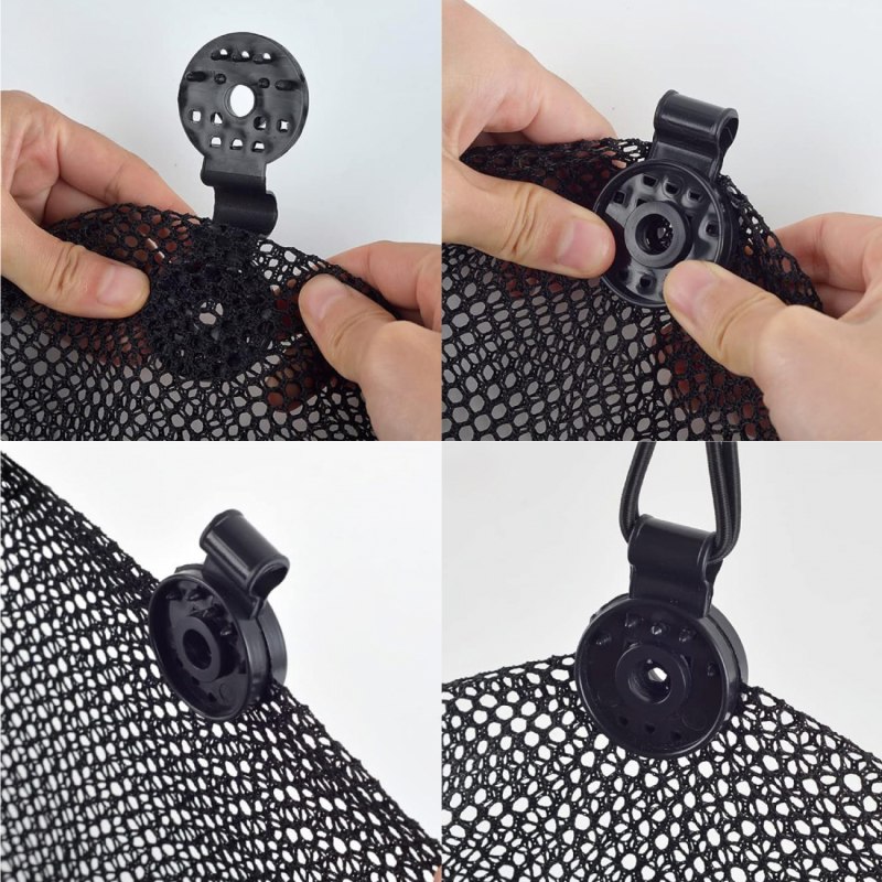 Lot de 50 clips de fixation pour brise vue - Gris