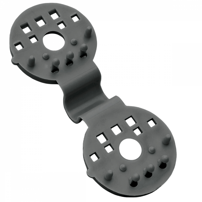 Lot de 50 clips de fixation pour brise vue - Gris