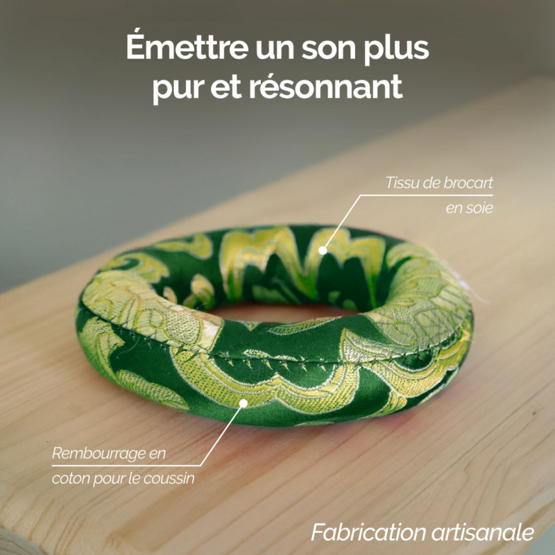 Coussin pour bol chantant tibétain - Vert