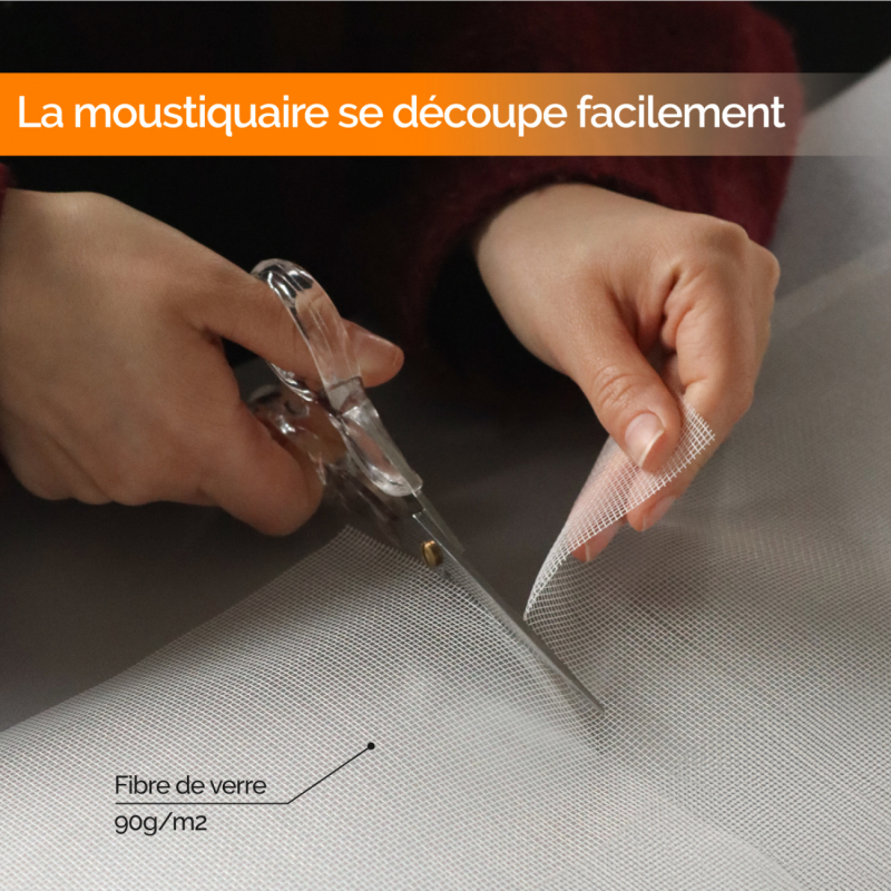 Moustiquaire découpable - 120 x 250 cm - Blanc