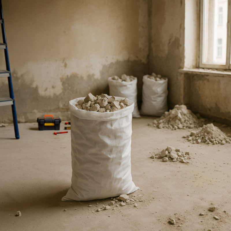 Lot de 20 sacs de gravats - 55 Kg - Blanc